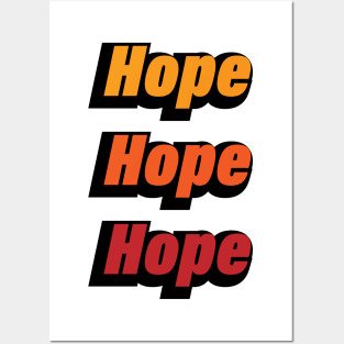 Hope colorful typographic design Posters and Art